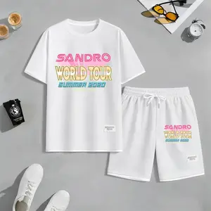 Men's retro-style printed drawstring shorts set is an ideal choice for spring and summer. The casual summer outfit includes a short-sleeved shirt and a pair of shorts, suitable for everyday wear, sports, and various other occasions.