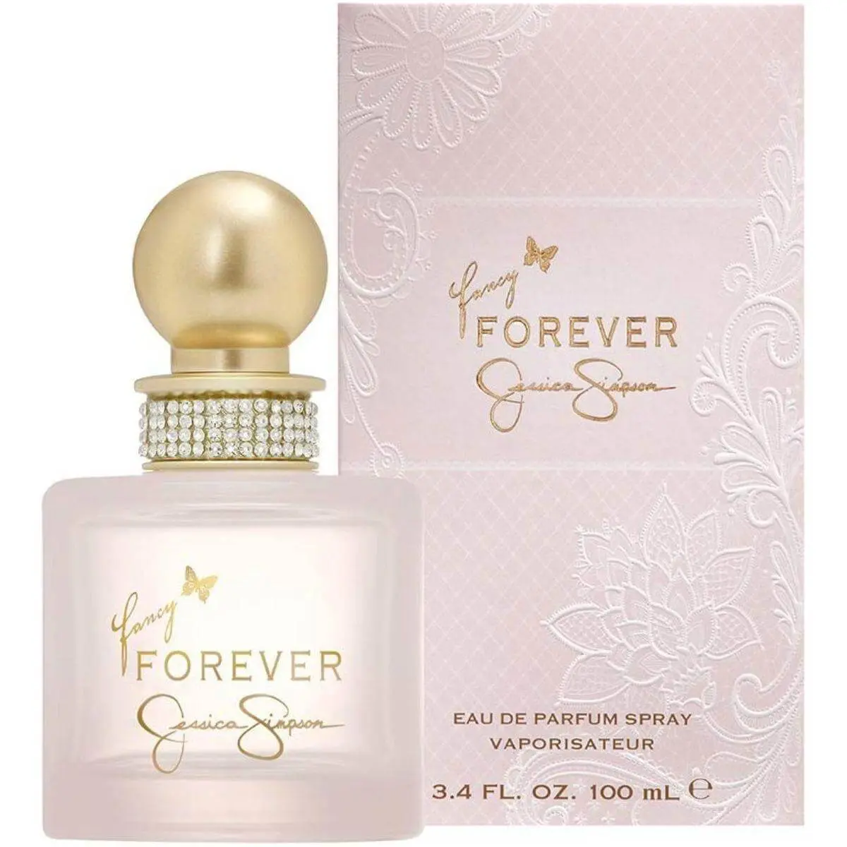 Jessica Simpson Fancy Forever Eau de Parfum, Floral Citrus Women's Fragrance with Notes of Litchi, Vanilla & Musk, 3.4 oz Liquid Perfume, Floral Scents Perfume, Signature Scent, Fresh, Single Item, Fruity