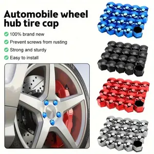 20pcs Automotive wheel hub nut protective cover nut rust proof automotive tire nut appearance decoration Car Parts