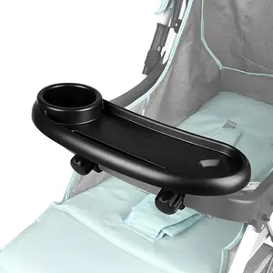 Multifunctional Baby Stroller Snack Tray, Stroller Snack Holder with 360 Degree Rotatable Clamp Clips, Daily Use Baby Supplies, Essentials for Baby Stroller