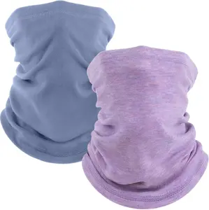 2 Pack Winter  Gaiter, Fleece Warmer Scarf Cold Weather  Mask Cover for Men/Women