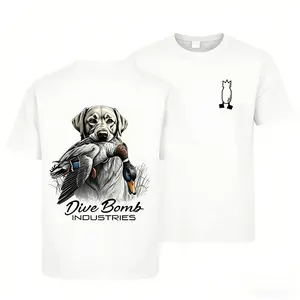 Dive Bomb Industries Duck Dog TEE, Classic Labrador Retriever Hunting Pullover, Vintage Waterfowl Hunter Gift Outdoor Duck Hunting TEE, Retro Dog Handler S fishing merch purple top jojo august black fits white - KitchenEra