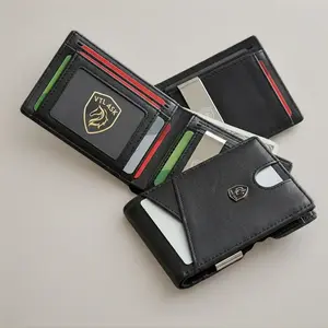 VTLASK Ultra-Slim RFID Blocking Leather Wallet for Men 2026 EDC Essential with 12 Card Slots & Ultra-Thin Design