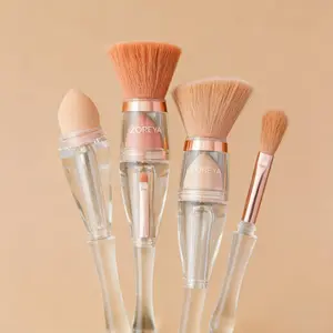 ZOREYA Crystal Makeup Brush  Sleek Multi-Function Beauty SetLash Clusters Tweezers Glue Super Soft Reusable Easy Application Individual False Eyelash High Quality Eyelashes Flawless lash clusters lash clusters , makeup brushes set,  handmade makeup