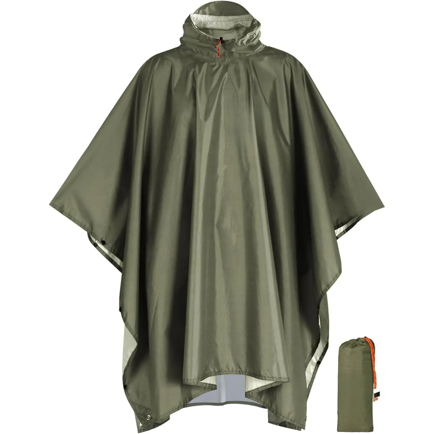 Hooded Rain Poncho for Adults Waterproof Lightweight Rain Coat for Men Women Reusable Rain Jacket for Emergency Outdoor Hooded Rain Poncho for Adults Waterproof Lightweight Rain Coat for Men Women Reusable Rain Jacket for Emergency Outdoor