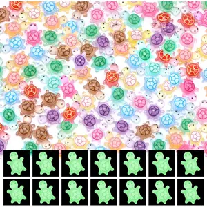 300 count Glow in The Dark Mini  Turtles  Luminous Sea Turtle Figures Small   for Fairy Garden  Landscaping Dollhouse  Decor Crafts