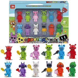 12pcs Sprunki Action Figures Building Blocks Set, Collectible Anime Game Toys for Kids, Birthday Christmas Gifts