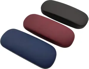 3Pack Unisex Hard Shell Eyeglasses Protector Cases Protective Case For Glasses with Soft Lining and Spacious Interior in Black Red and Navy Blue