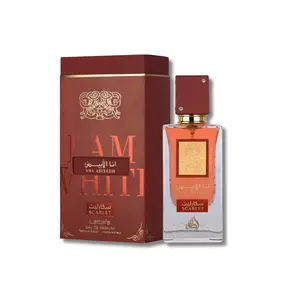 Lattafa Ana Abiyedh Scarlet Eau De Parfum 2.04 FL.OZ For Unisex Arabian Fragrance Aromatic Woody Fragrance