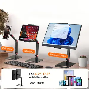 Modern Portable Desk Monitor Phone Holder, Monitor Phone Stand,Monitor Accessories,Sturdy Aluminum Alloy Adjustable Display Base,External Vertical Screen Extender,Men Gifts