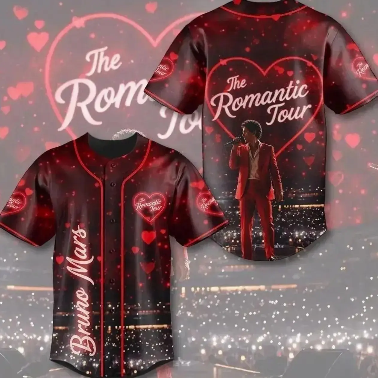 The Romantic Tour 2026 Baseball Jersey – Concert Inspired Button Down Streetwear Shirt