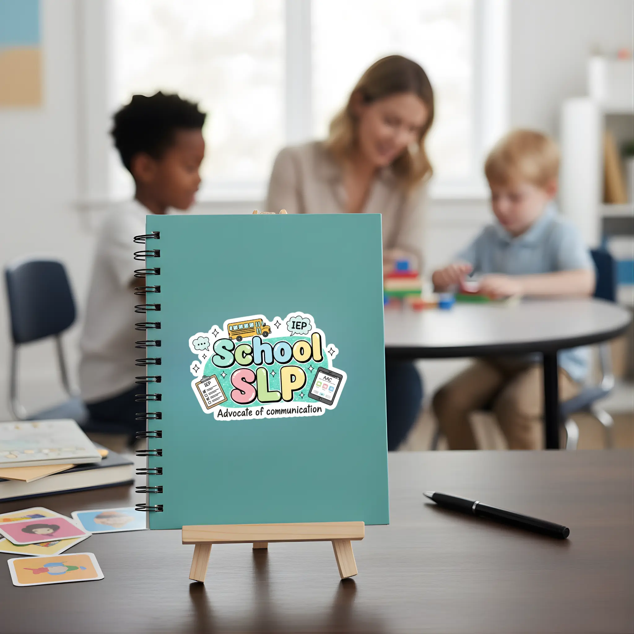 School SLP Sticker – Advocate of Communication | Speech Therapy Die-Cut Sticker