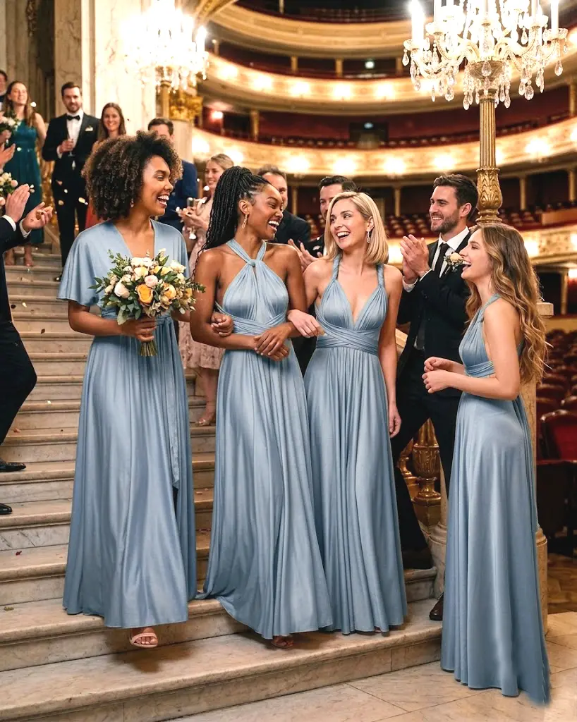 Women's Multiway Convertible Maxi Dress – Infinity Long Sleeveless Bridesmaid Dress for Wedding Guest, Formal Evening Gown, Casual Party Dress, Maternity Friendly, Flattering Fit for All Body Types