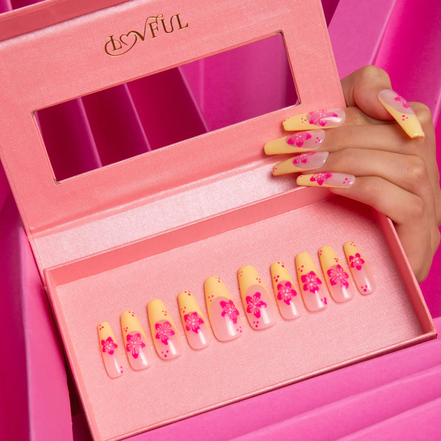 (No B3G1) Lovful | SURPRISE DEAL 10Pcs Unique Design Handmade Acrylic Press on Nails Salon Quality Nails #DealsForYouDays