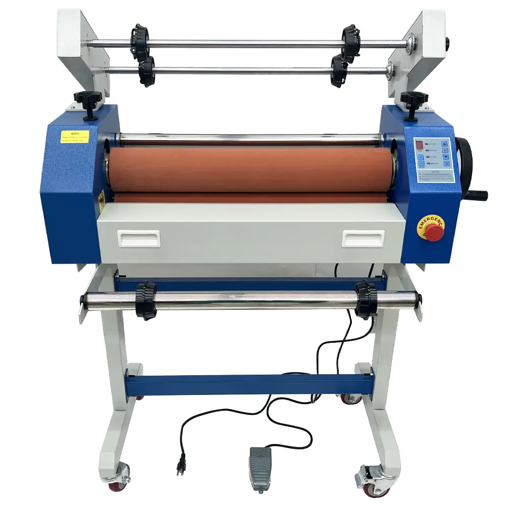 YOKOMA 25Inch (650Mm) Semi-Auto Cold Laminator, Electric & Manual Dual Use, Self Peel Film Cold Laminating Machine