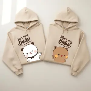 Bubu Dudu Bear Couple Hoodies, Matching His & Hers Outfit, Cute Matching Shirt for Her Him, Best Gift for Lover, Couple Sweatshirt