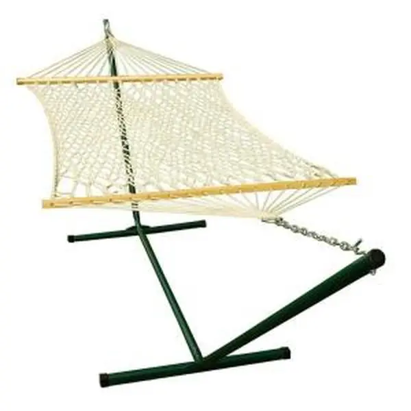 Algoma Outdoor Hammock - 12 ft. Steel Stand and 11 ft. Rope Hammock Combination for Camping & Hiking, Outdoor Hammock Hammocks