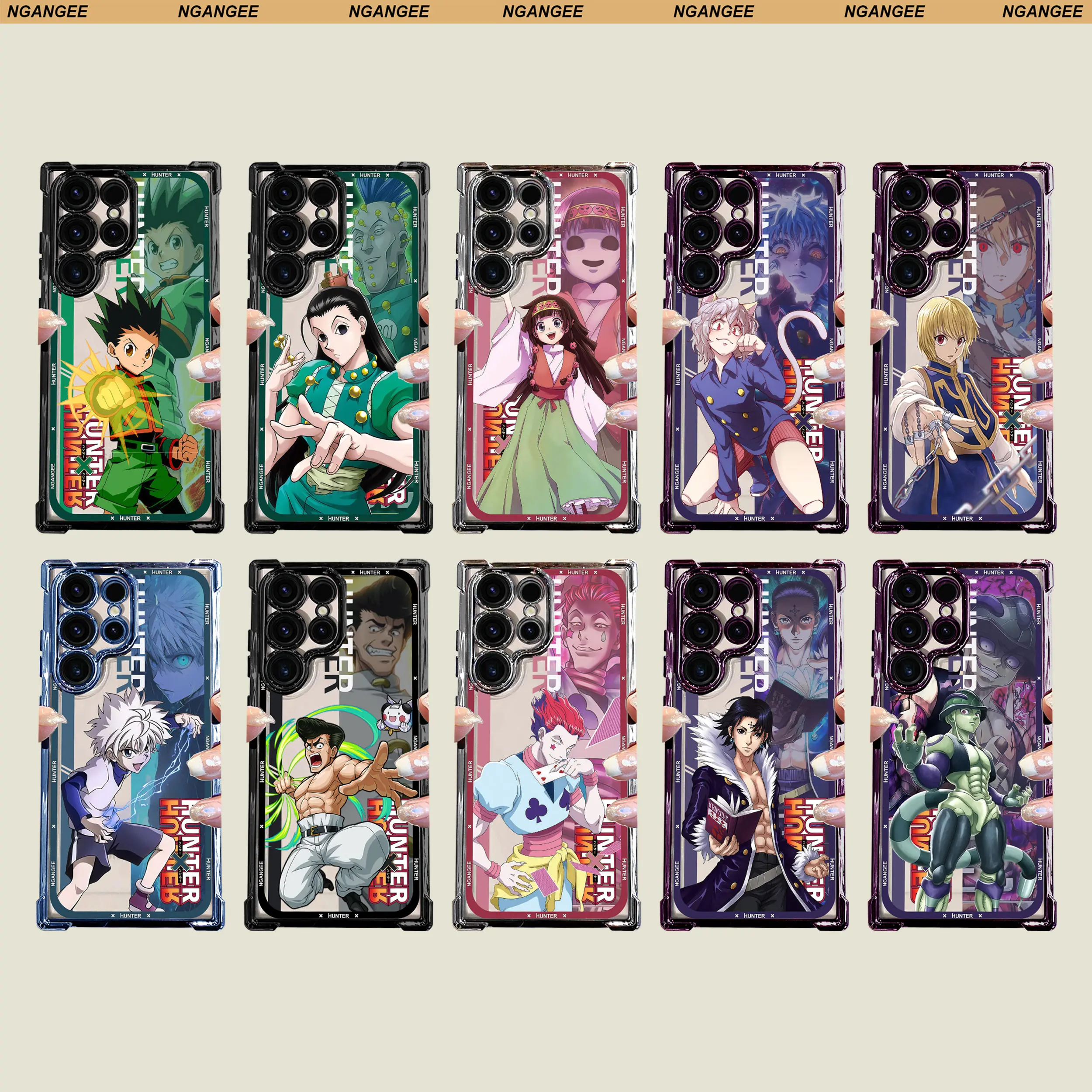 NganGee Anime-Style Smartphone Case for Samsung Galaxy S22-S25, S22PLUS-S25PLUS, S22ULTRA-S25ULTRA - Multi-Model, Vibrant Character Artwork, Perfect Fit Protection, Plain Design for Anime Fans QZLR1-10