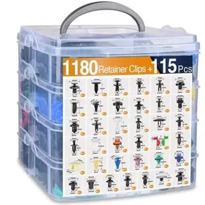 1180 PCS All-Purpose Car Fastener Assortment | Plastic Retainer Clips Set Car Clip Kit for General Repair & Maintenance Automotive Accessories Car Accessory