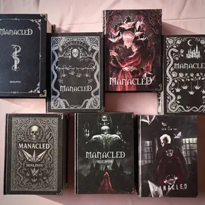 Manacled by SenLinYu Hardcover Book Set, 7-Cover Special Edition Fanfiction Collector Book with Free Bookmark, Dramione Inspired Bookshelf Decor Gift