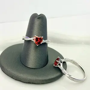 Valentine’s Day ring silver 925 heart shaped - Anillos de plata 925 forma de corazón San Valentín