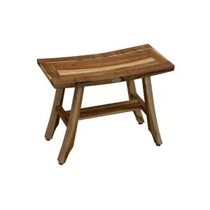 EcoDecors® Satori® 24" Teak Wood Shower Bench in EarthyTeak Finish