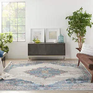 Nourison Concerto Traditional Medallion Decorative Area Rug - Home Decor Rug for Living Room Decor, Indoor Use