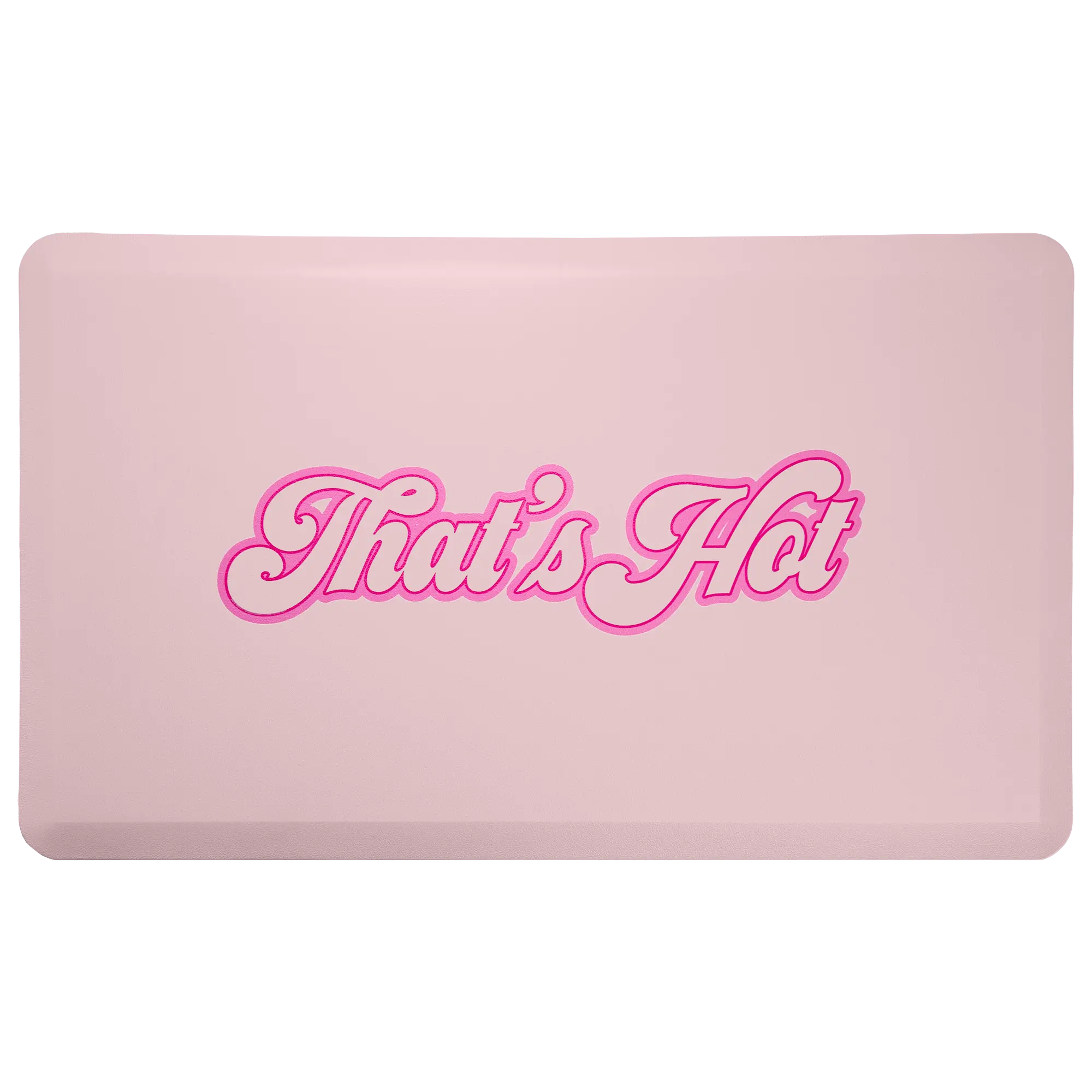 Paris Hilton Comfort Kitchen Mat, “That’s Hot” Design, Cushioned Anti-Fatigue Foam with Non-Slip Surface – Pink