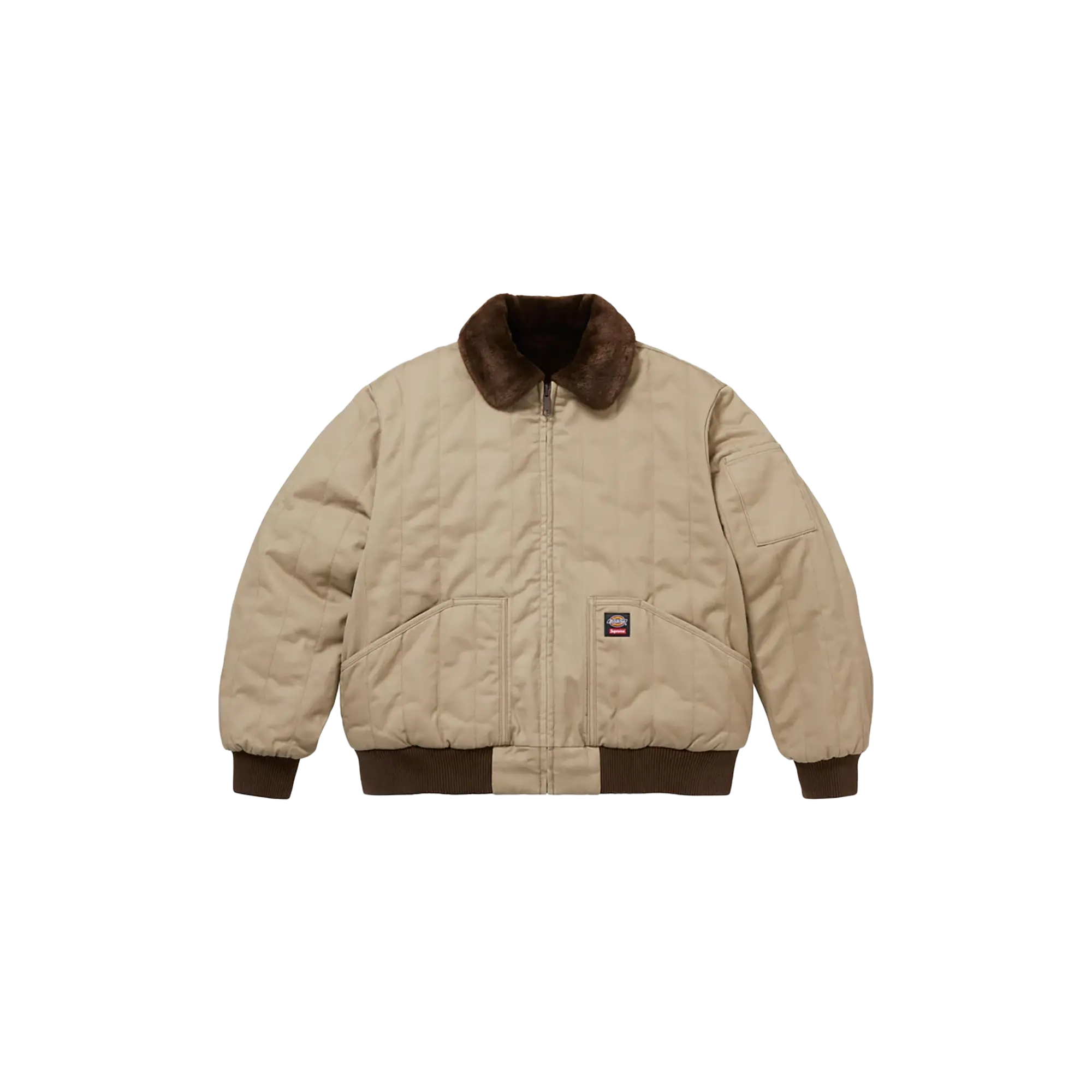 Dickies® Reversible Quilted Faux Fur Work Jacket "FW25 - Tan" SU25948
