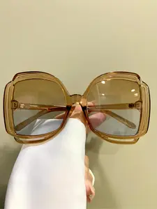 Unisex Fashionable Large Frame Glasses, Trendy Casual Eyeglasses for Everyday Use, Fashion Decorative Glasses, Square Mirrored Shades