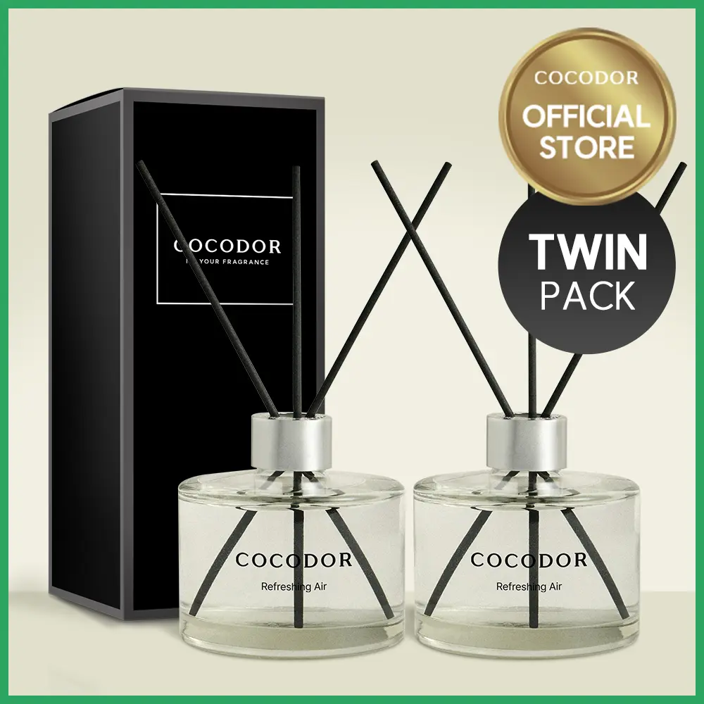 [TWIN PACK] COCODOR Signature Reed Diffuser Set / 6.7oz X 2 Packs / Home Fragrance Diffuser, Oil Scent Diffuser for Bathroom Shelf Décor