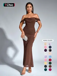 Parthea One-Shoulder Ruched Slim Fit Backless Boning Corset Mesh Dress, Drapey One Shoulder Dress, Backless Dress for Parties, Gatherings, Dates
