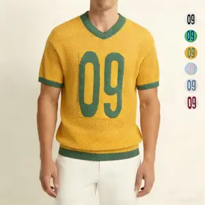 #SummerVibes 2026 world cup Knitted short-sleeve, unisex Hollow Football Y2k Sweater, Women Streetwear, Retro Fashion Pullover, Unisex Knitwear Tops, Knitted Sweater for Couple