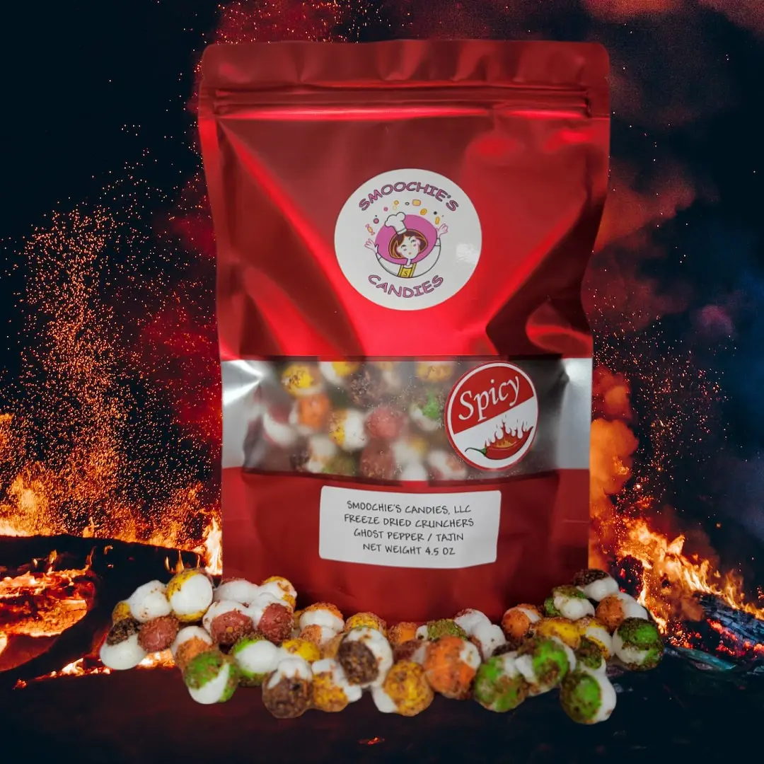 Freeze Dried Crunchers Ghost Pepper/Tajin Snack Candy Spicy Sweet