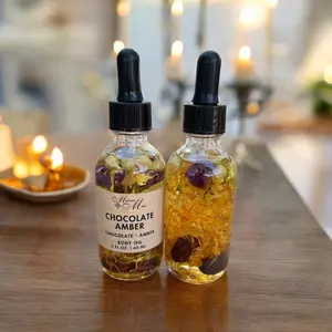 Chocolate Amber Body Oil - Hydrating, Alcohol-Free Skin Oil