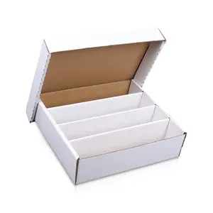 3200 Count 4-Row Cardboard Storage Box - Trading Card Organizer