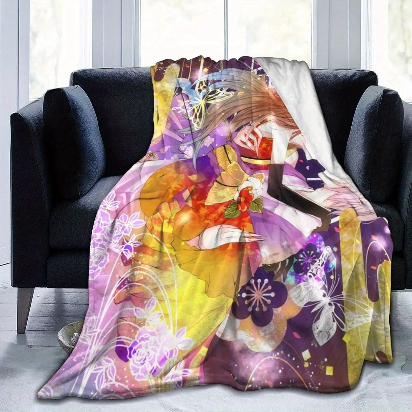 Local - Fastest Delivery: Nanami Momozono Fluffy Blanket - Soft & Comfortable Anime Throw for Couch Beds Office Camping