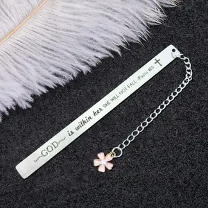 Flower Design Bookmark, 1 Count Christian Religious Bookmark, Bible Verse Bookmark, Reading Gift for Book Lovers, Gift for Friend, Book Accessories