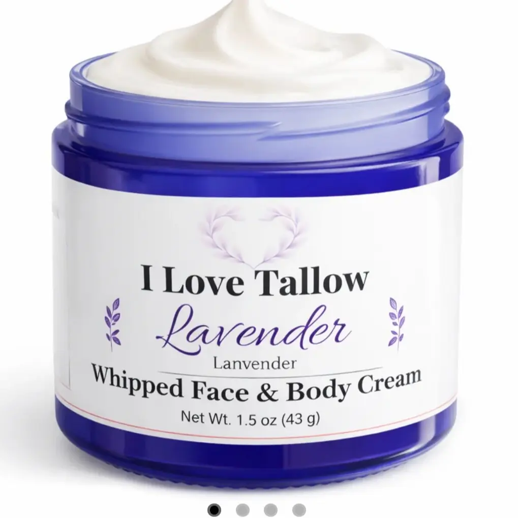 Lavender Whipped Beef Tallow - Grass-Fed, Grass-Finished, Small Batch Skincare