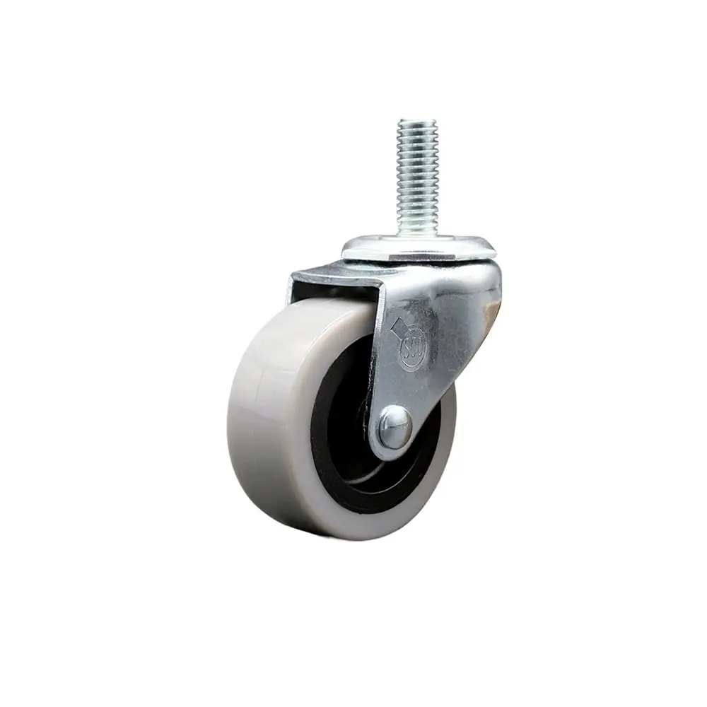Service Caster SCC-TS05S210-TPRS-121315 2 in. Swivel Thermoplastic Rubber Caster Wheel with 0.5 in. 13 TPI x 1.5 in. Threaded Stem Caster
