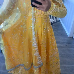 Yellow Anarkali3 Pic Set