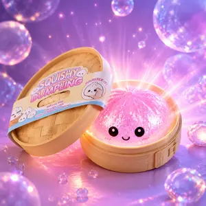 Expressive Big Dumpling Squishy Blind Box - Soft TPR Fidget Toy, Random Style Mystery Pack, Stress Relief Sensory Gift for Kids & Adults, Perfect for Valentine's Day & Easter Exchange