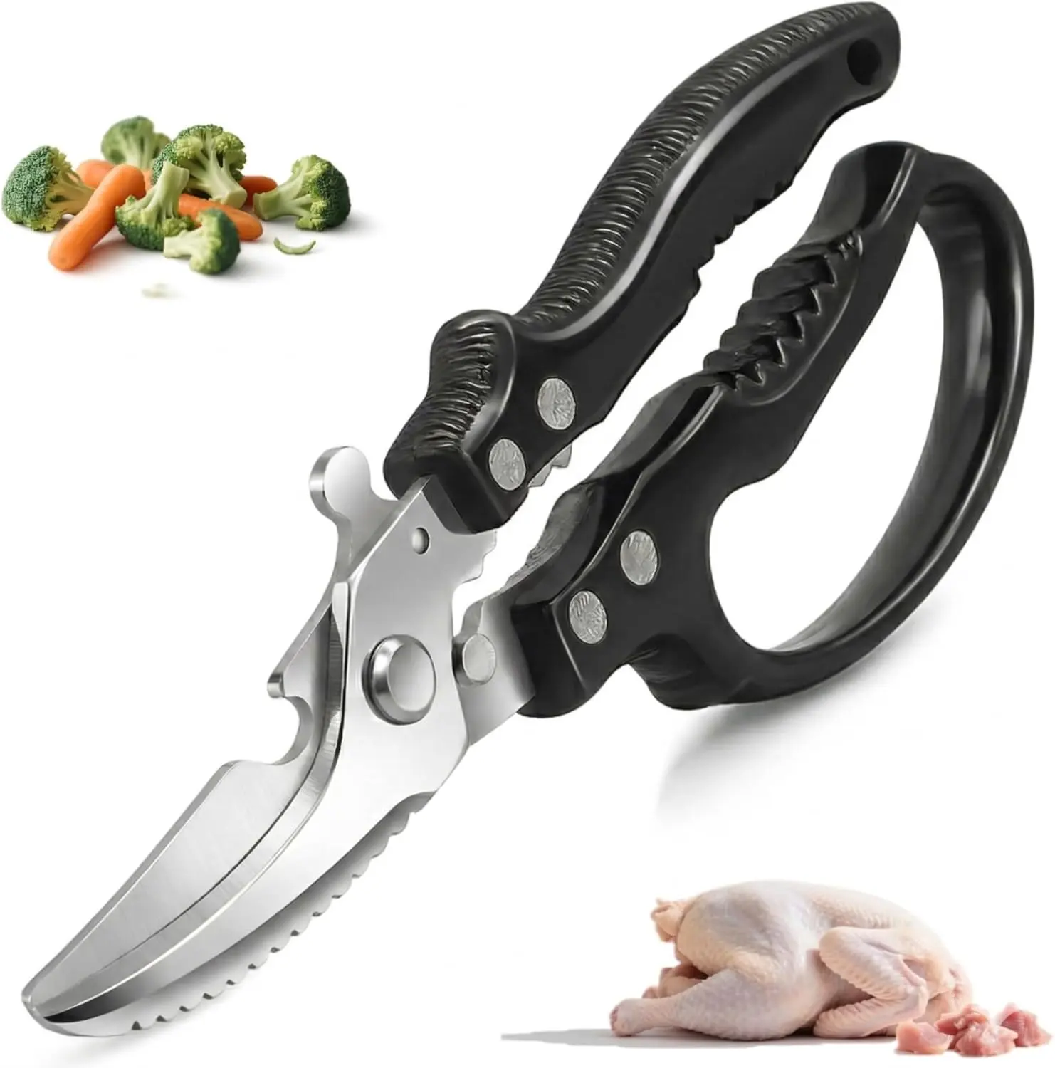 Kitchen Shears Heavy Duty Stainless Steel Cooking Scissors | Ultra Sharp Stainless Steel Cuts Meat Chicken Bones Vegetables Durable Heavy Duty Multi Function Kitchen Cooking Scissors Set