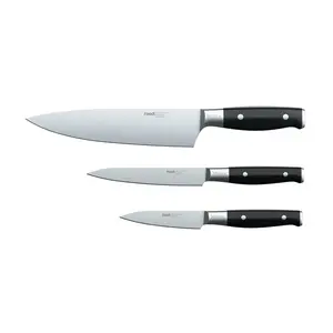 Premium 3-Piece Chef, Utility, and Paring Knife Set Ninja NeverDull - K32003