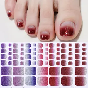 Glitter Toenail Art Sticker, Self Adhesive Toenail Decal, DIY Nail Art Decoration for Women & Girls