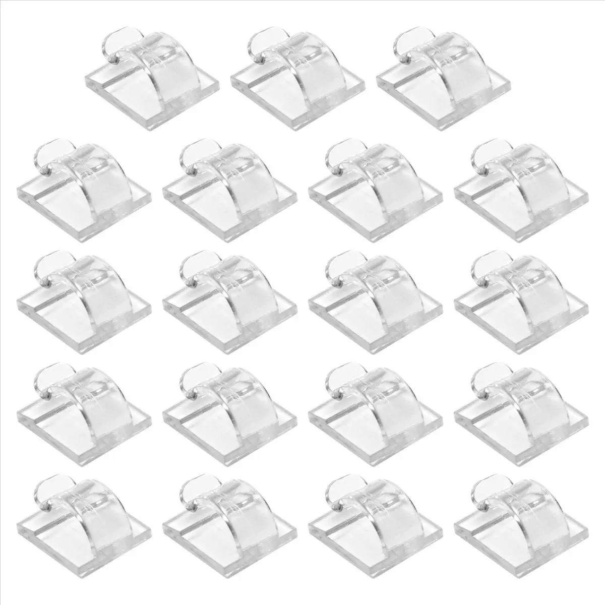 15-Pack Eco-Friendly Transparent Outdoor String Light Hooks with Waterproof Glue Double-Sided Tape for Indoor/Outdoor Light Sets Use