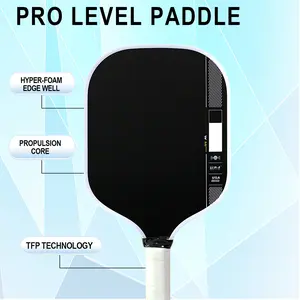 Scorpeus Pro IV 16mm 14mm Pickleball Paddle GEN 4 TFP Foam Core with T700 Carbon Fiber Surface for Explosive Power and Expanded Sweet Spot