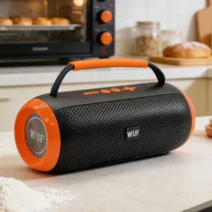 Wireless Bluetooth Speaker by WUF | 20W Clear Stereo Sound with Heavy Bass, RGB Rhythm Lights. TF/USB Play, Easy to Use, Stable Audio, Ideal for Yoga, Home, Camping & Indoor Gatherings.
