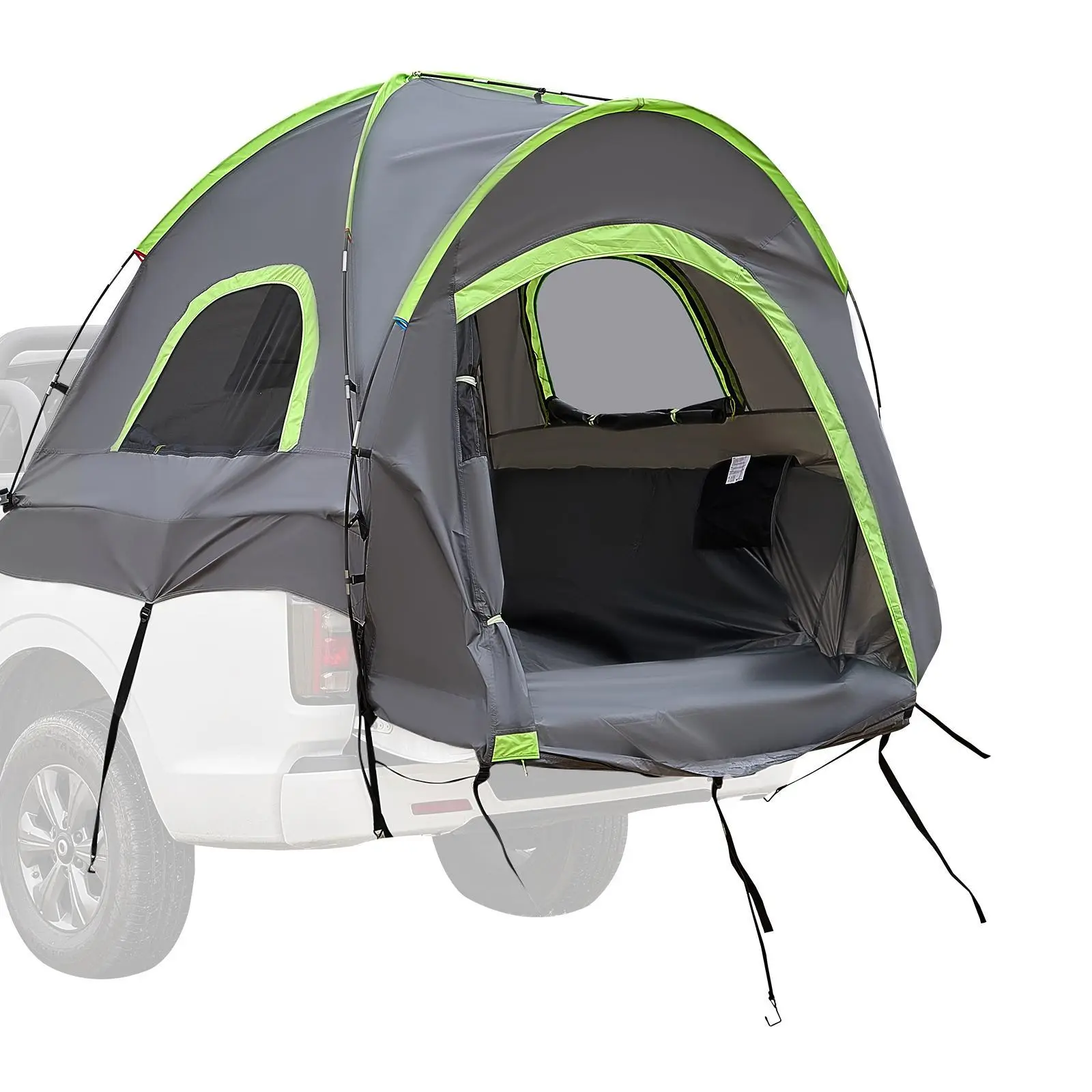 【SummerFinds】VEVOR Pickup Truck Tent, Fit 5.5-6.0 ft Truck Tents for Camping, Waterproof PU2000mm 2-3 Person Sleeping Truck Bed Tent with Double Layer Design Windows, Sturdy Truck Bed Camper Shell with Storage Bag