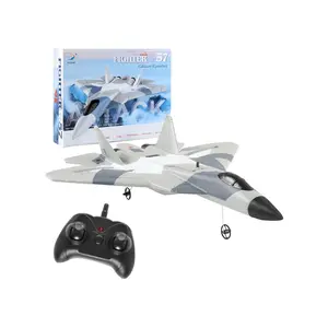 SU57 RC Airplane 2.4Ghz Remote Control Aircraft Electric EPP Foam Plane FX657 Fighter Fixed Wing Glider Toys Gifts For Children Boys With 2 Batteries